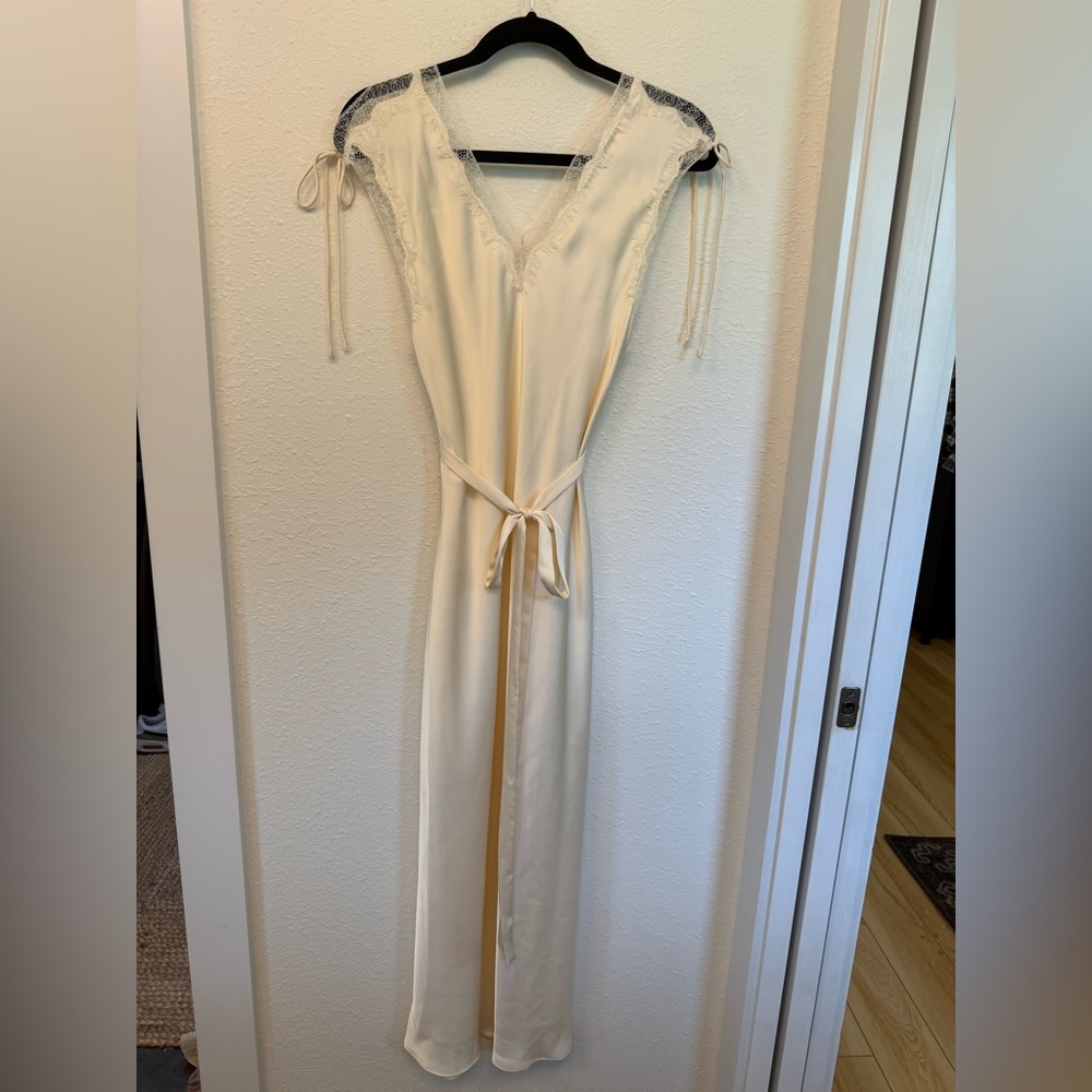 Rumored Cream Lace Midi Dress - Picture 4 of 6
